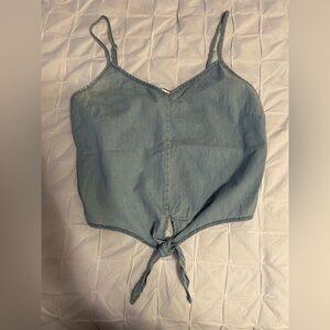 Highway Jeans Light Blue Tie-Front Camisole